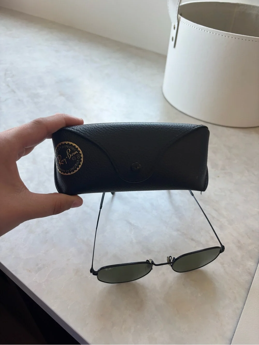 Ray-Ban Black Sunglasses Case with Matching Black Sunglass Frame